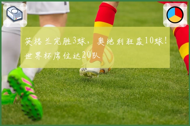 英格兰完胜3球，奥地利狂轰10球！世界杯席位达20队